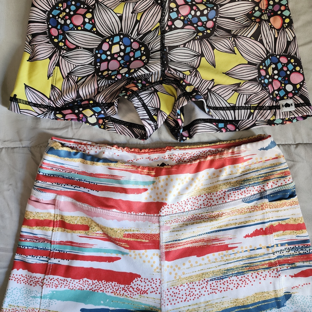Women’s Multicolor Striped Athletic Shorts